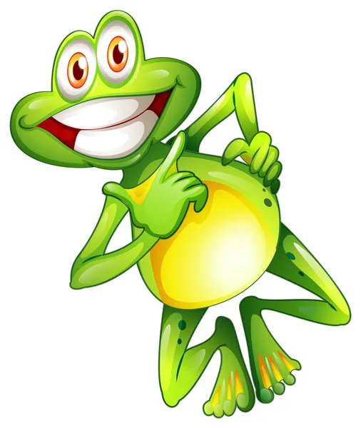 Velmi usměvavá žába — Stockový vektor