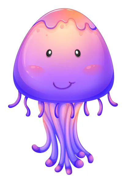 A purple jellyfish — Stock Vector