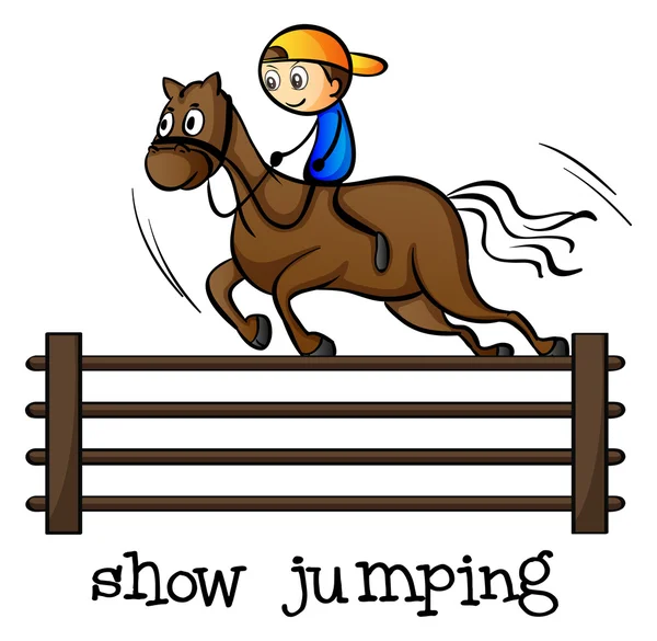 A show jumping — Stock Vector