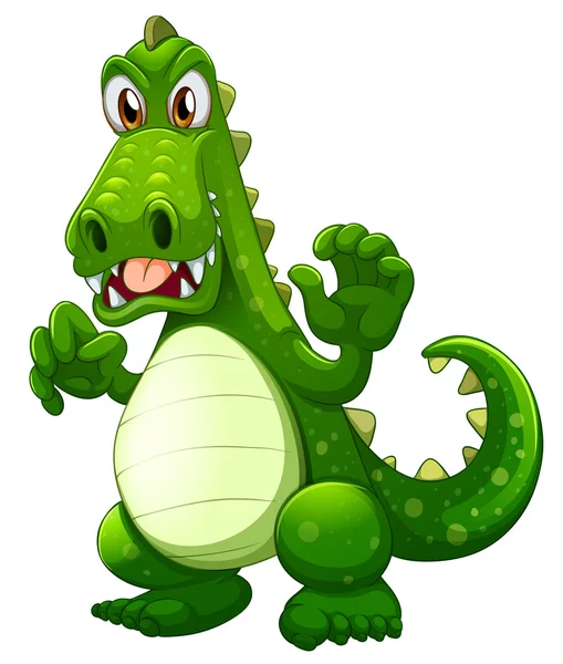 An angry crocodile — Stock Vector