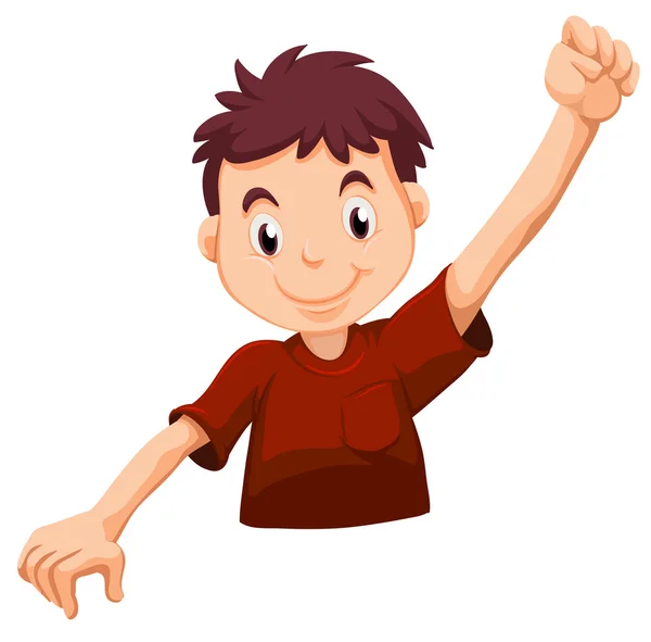 A kid wearing a red shirt — Stock Vector