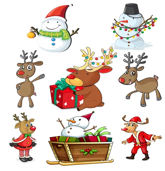 A set of christmas designs — Stock Vector