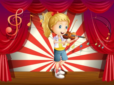 genç bir sanatçı olan bir sahne