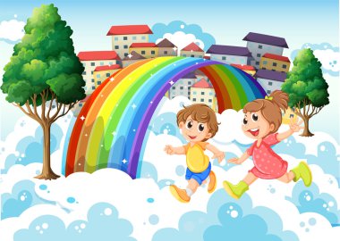 rainbow oynayan çocuklar