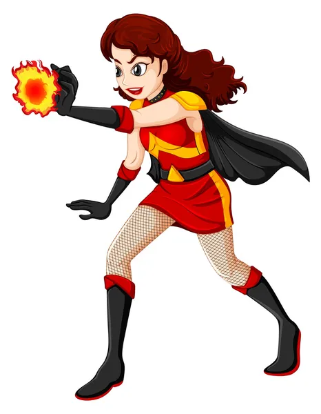 En kvinnlig superhjälte — Stock vektor