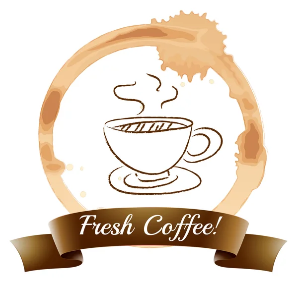 Um café fresco —  Vetores de Stock