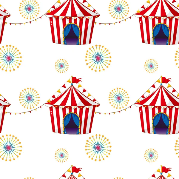 Seamless design with carnival tents — Stock Vector