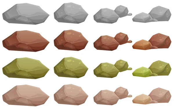 Different rocks — Stock Vector