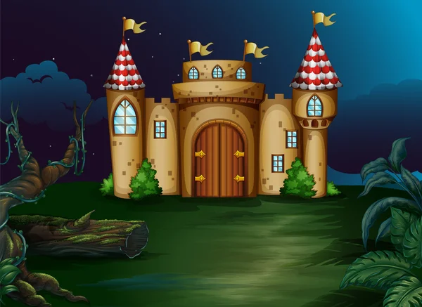 Ein Schloss am Wald — Stockvektor