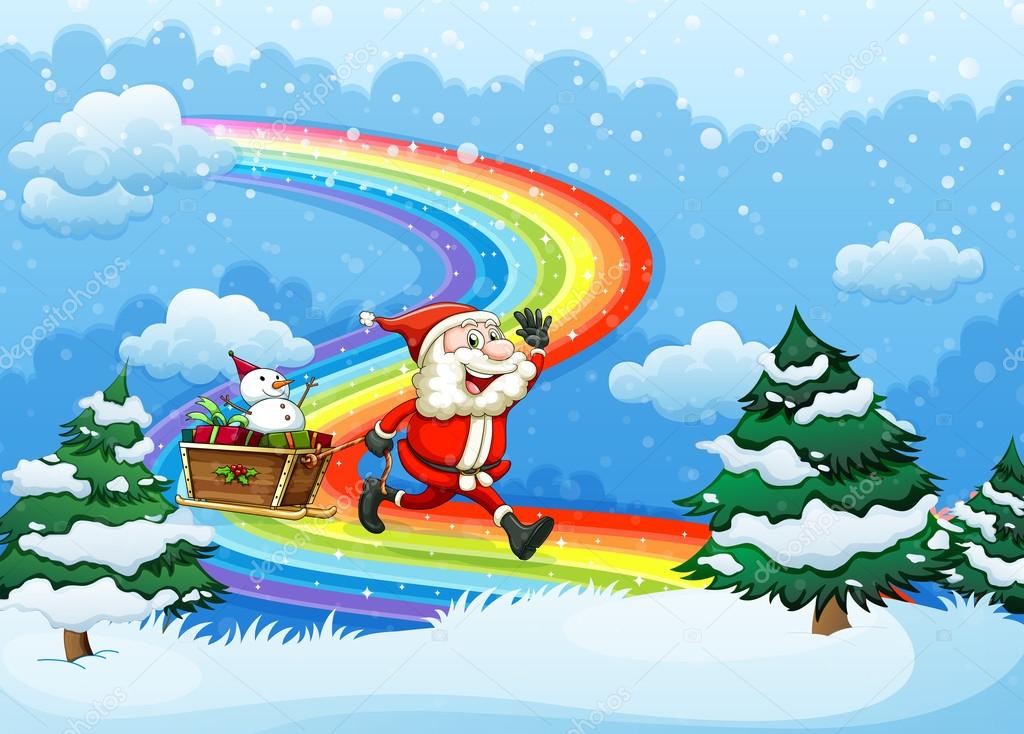 “ Il logo della settimana ” 2nd sessione - Pagina 40 Depositphotos_38833561-stock-illustration-santa-and-his-sleigh-walking