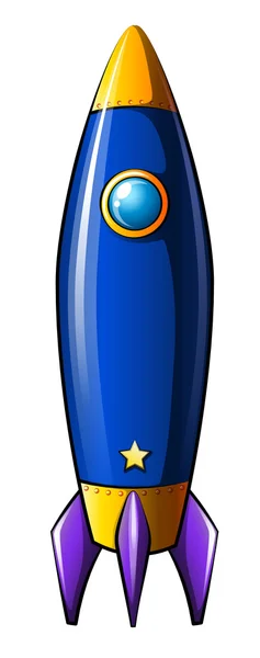 A rocket with a star — Stock Vector