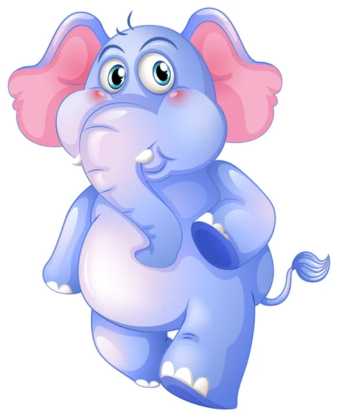 Un joven elefante azul — Vector de stock