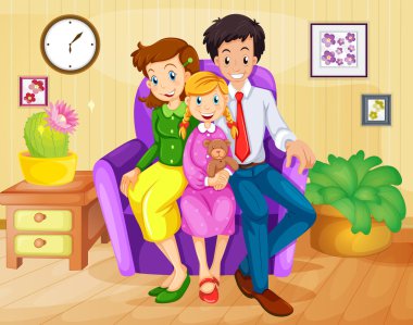 Evin içinde bir aile