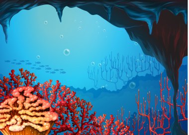 A view of the coral reef clipart