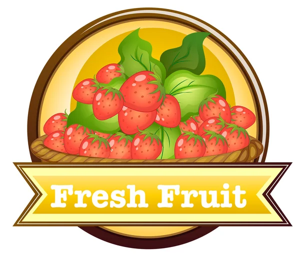 Fresh fruit label — Stock Vector