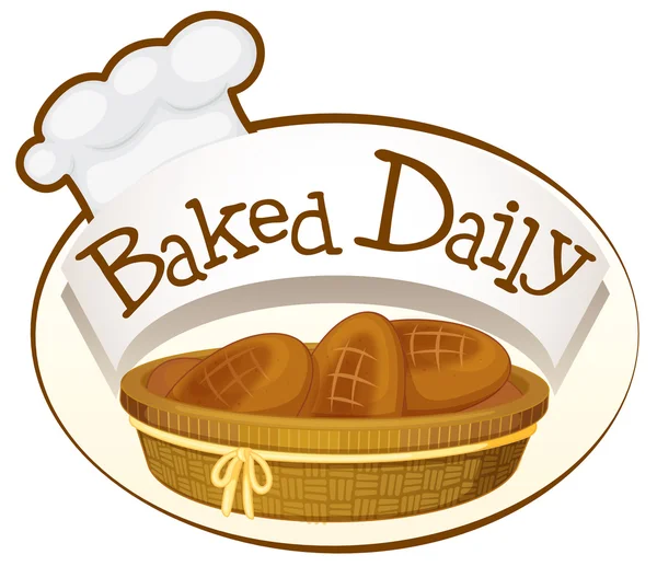 Een bakkerij-label — Stockvector