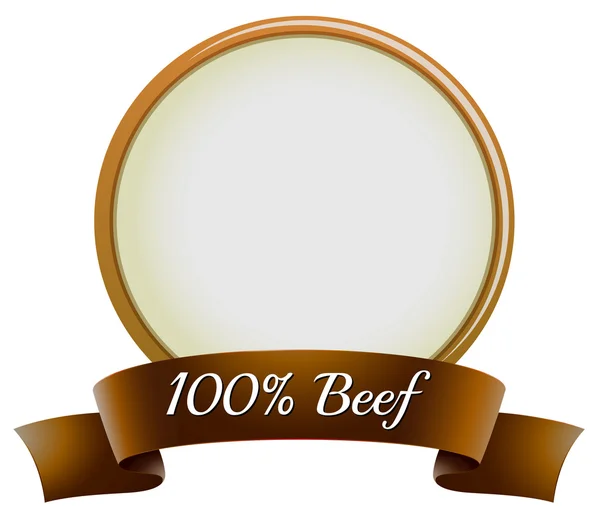 A pure beef label — Stock Vector