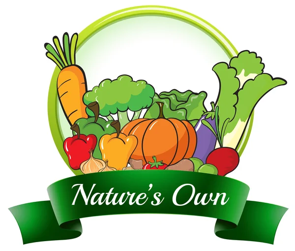 A nature's own label — Stock Vector