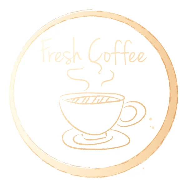 Un café fresco — Vector de stock