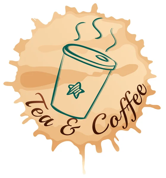 Une étiquette de thé et de café — Image vectorielle