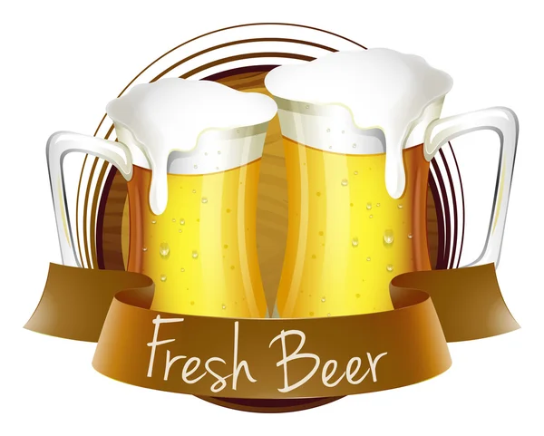 Fresh beer label — Stock Vector