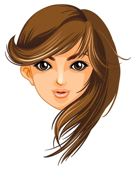 A pretty face of a woman — Stock Vector