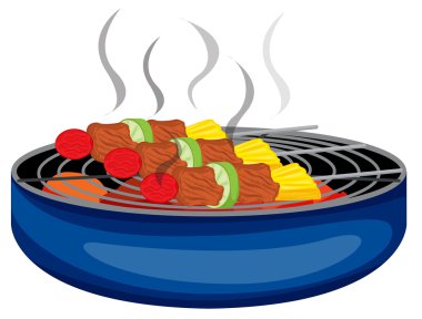 Barbekü barbekü ızgara üzerinde pişmiş