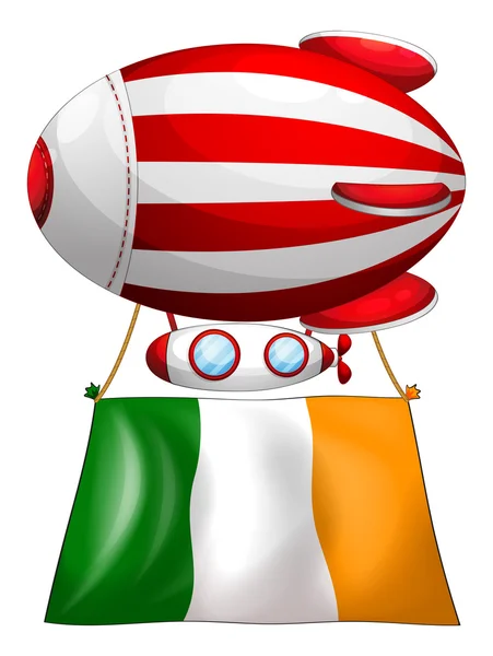 Pasek w kolorze balon z banderą Irlandii — Wektor stockowy
