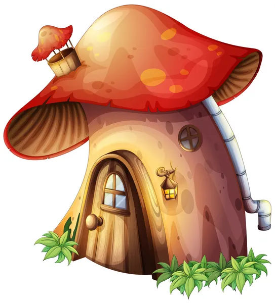 A mushroom house — Stock Vector