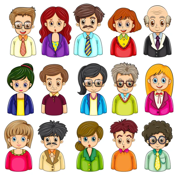 Un grupo de personas — Vector de stock