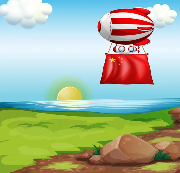 A balloon with the flag of China — Stock vektor