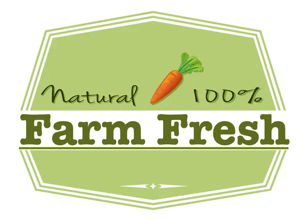 A natural farm fresh label — Stock Vector