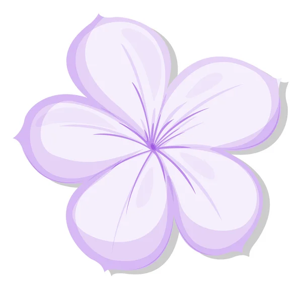 Una flor violeta de cinco pétalos — Vector de stock