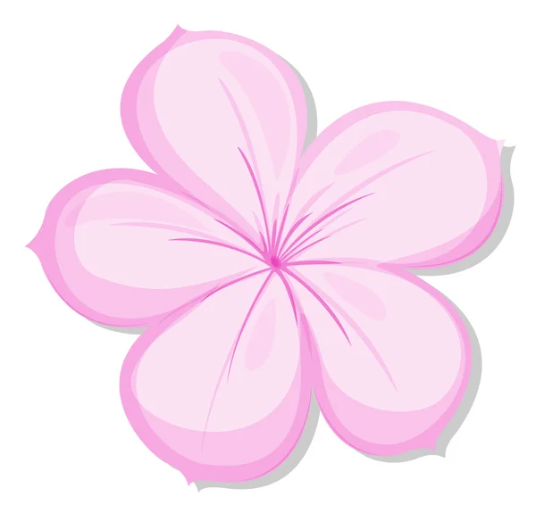 Eine fünfblättrige rosa Blume — Stockvektor