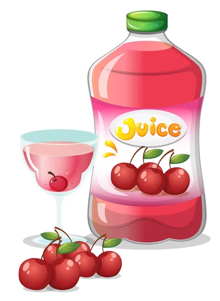 Cherry juice drink — Stock Vector