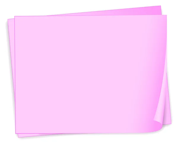 Empty pink papers — Stock Vector