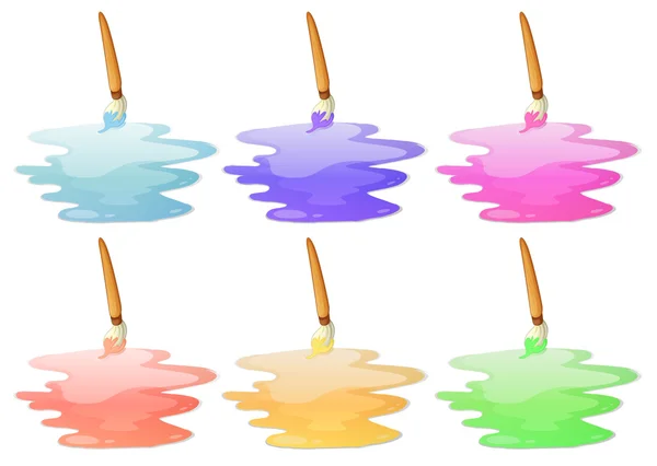 Six paint options — Stock Vector