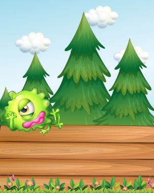 boş levha üzerinde üzgün bir canavar