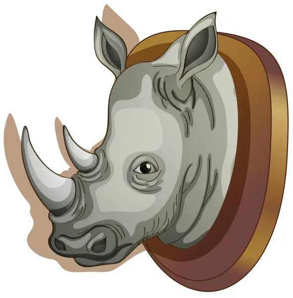 Ένα κεφάλι ενός ρινόκερου — Διανυσματικό Αρχείο