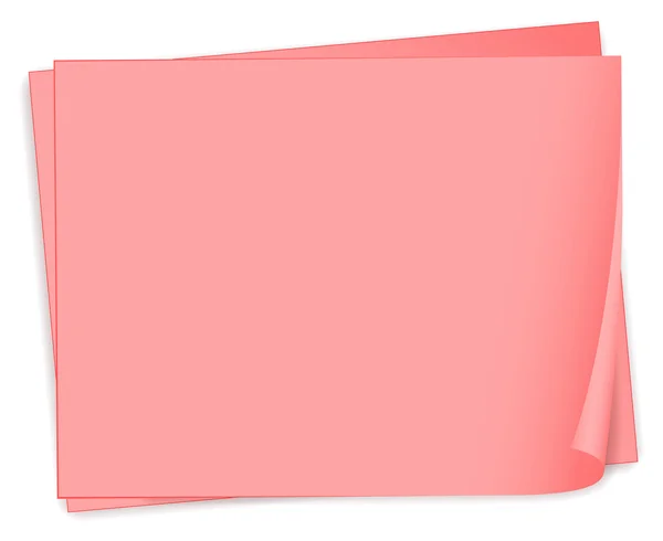 Empty pink bondpapers — Stock Vector