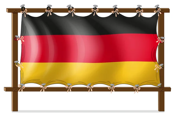 A wooden frame with a German flag — Stock Vector