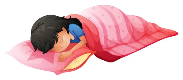 Una mujer joven durmiendo — Vector de stock