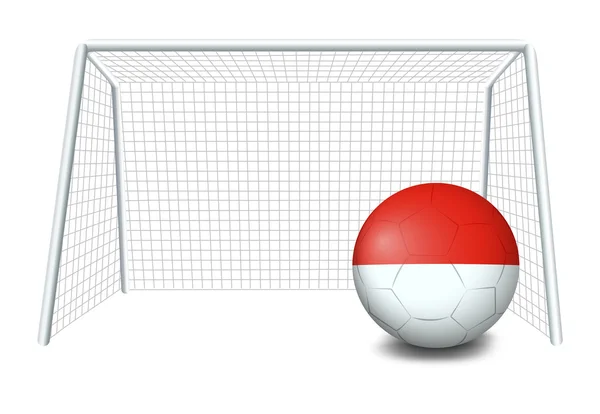 Ein fußballball mit der fahne von monaco — Stockvektor