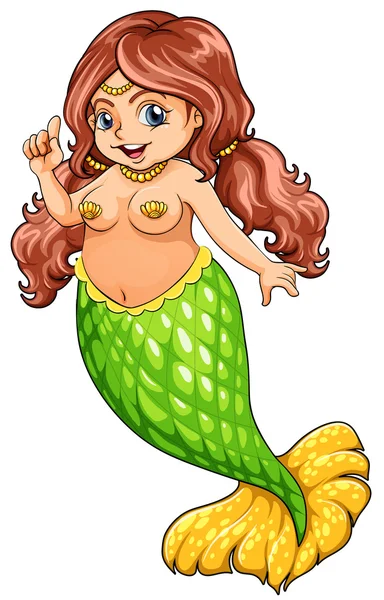 Una sirena gorda — Vector de stock