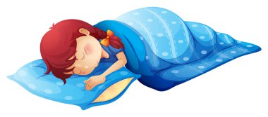 A sleeping child clipart