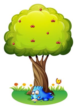 ağacın altında yazılı bir canavar