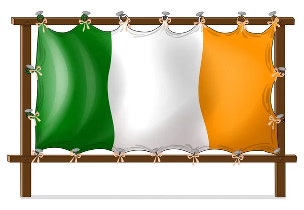 Un cadre avec le drapeau de l'Irlande — Image vectorielle