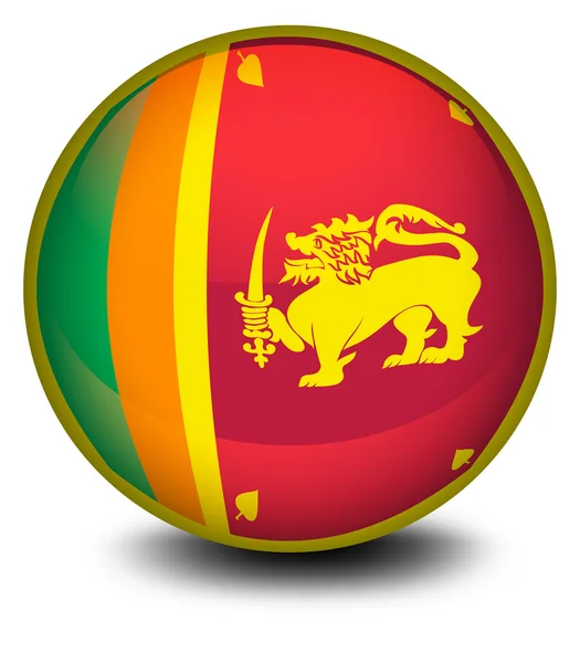 一个球与斯里兰卡国旗 — 图库矢量图片