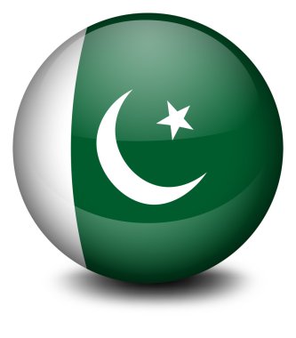 pakistan bayrağı ile topu