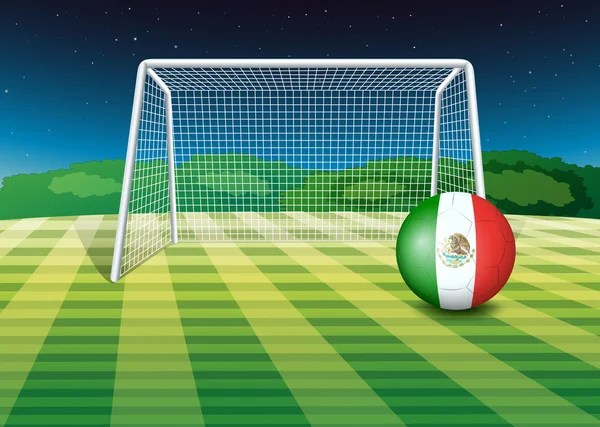 Uma bola com a bandeira do México — Vetor de Stock